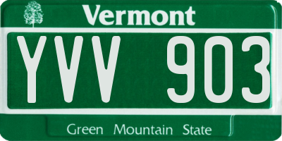 VT license plate YVV903