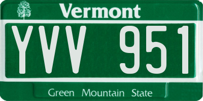 VT license plate YVV951