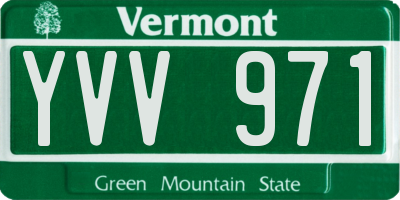VT license plate YVV971