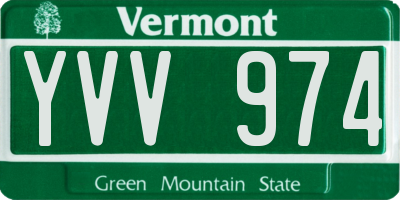 VT license plate YVV974