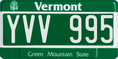 VT license plate YVV995