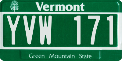 VT license plate YVW171