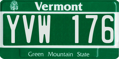 VT license plate YVW176