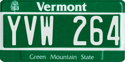 VT license plate YVW264