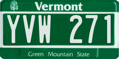 VT license plate YVW271