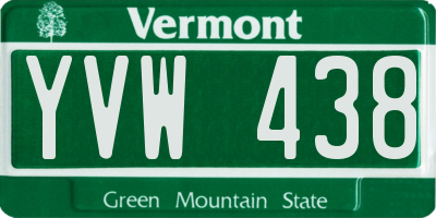 VT license plate YVW438