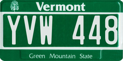VT license plate YVW448