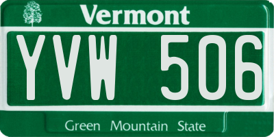 VT license plate YVW506