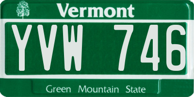 VT license plate YVW746