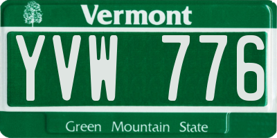 VT license plate YVW776