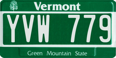 VT license plate YVW779