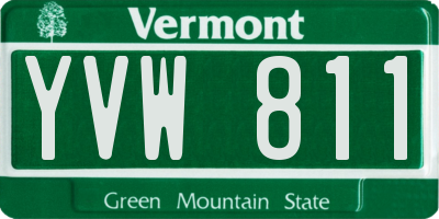 VT license plate YVW811
