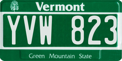 VT license plate YVW823