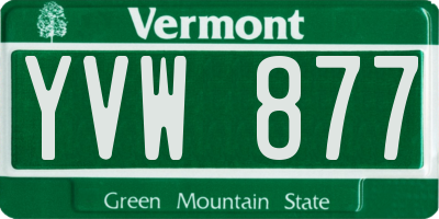 VT license plate YVW877