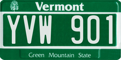 VT license plate YVW901