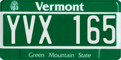 VT license plate YVX165