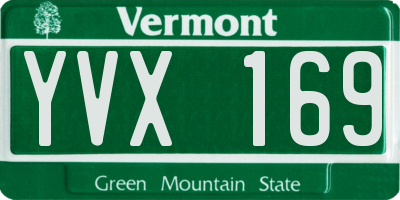 VT license plate YVX169