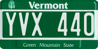 VT license plate YVX440