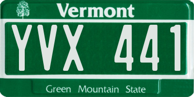 VT license plate YVX441