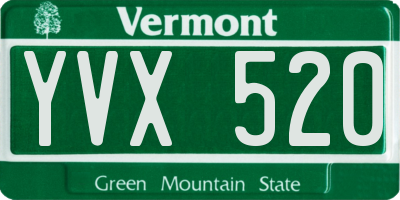 VT license plate YVX520