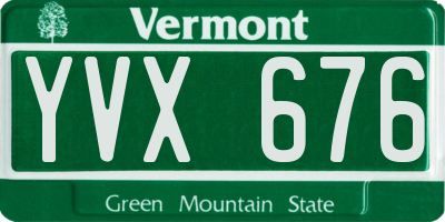 VT license plate YVX676