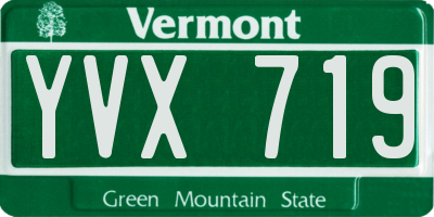 VT license plate YVX719