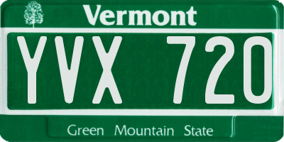 VT license plate YVX720