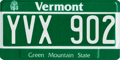 VT license plate YVX902