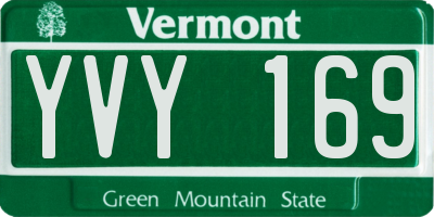 VT license plate YVY169