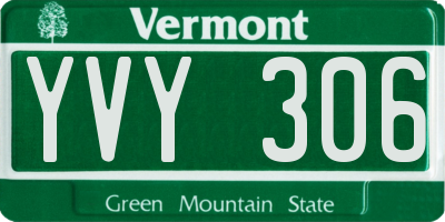 VT license plate YVY306
