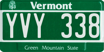 VT license plate YVY338