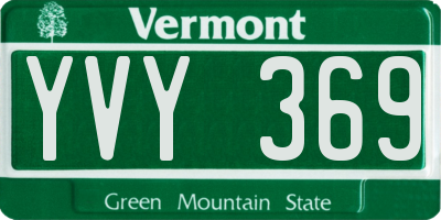 VT license plate YVY369