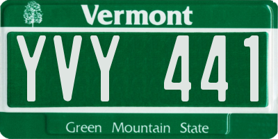 VT license plate YVY441