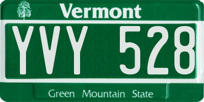 VT license plate YVY528