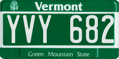 VT license plate YVY682
