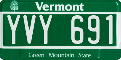 VT license plate YVY691