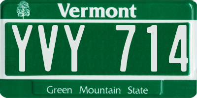 VT license plate YVY714