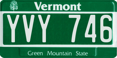 VT license plate YVY746