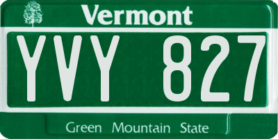 VT license plate YVY827