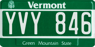 VT license plate YVY846