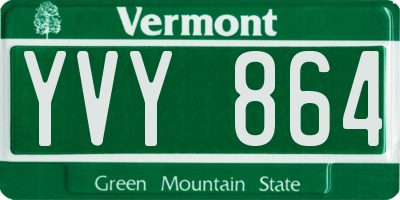 VT license plate YVY864