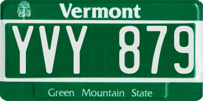 VT license plate YVY879