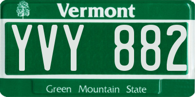 VT license plate YVY882