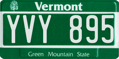VT license plate YVY895