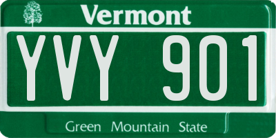 VT license plate YVY901