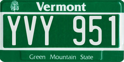 VT license plate YVY951