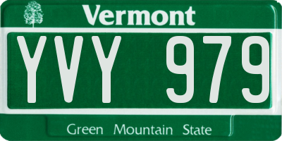 VT license plate YVY979