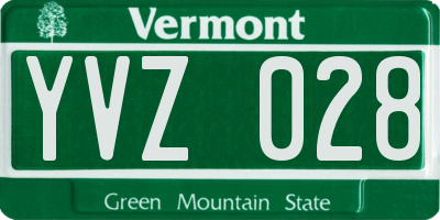 VT license plate YVZ028