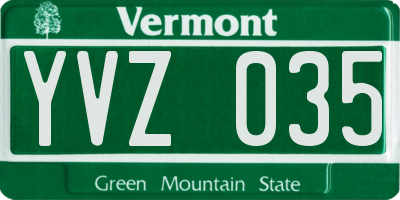 VT license plate YVZ035