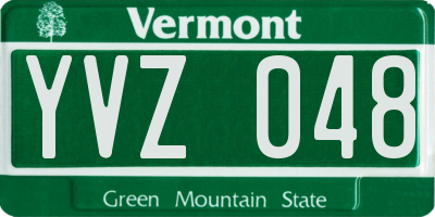 VT license plate YVZ048